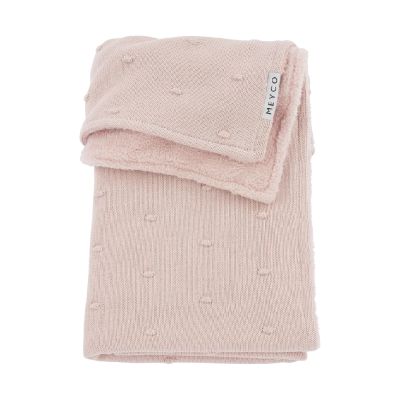Meyco Mini Knots Fleece Ledikantdeken 100 x 150 cm Soft Pink